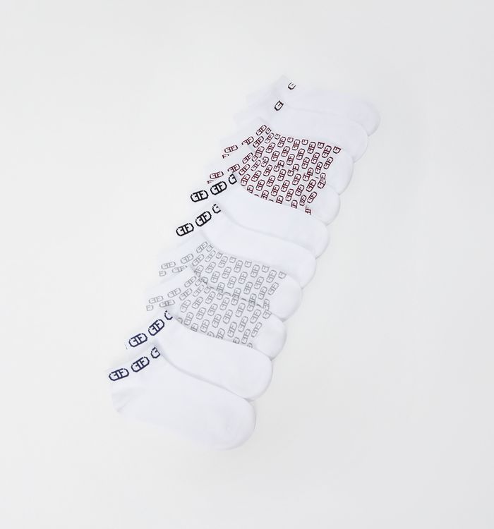 Medias logo hilo metalizado set x5