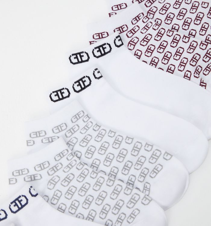 Medias logo hilo metalizado set x5