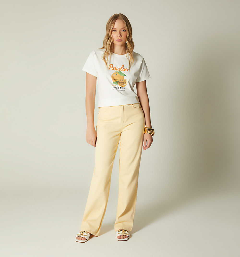 Jean bota recta tiro alto