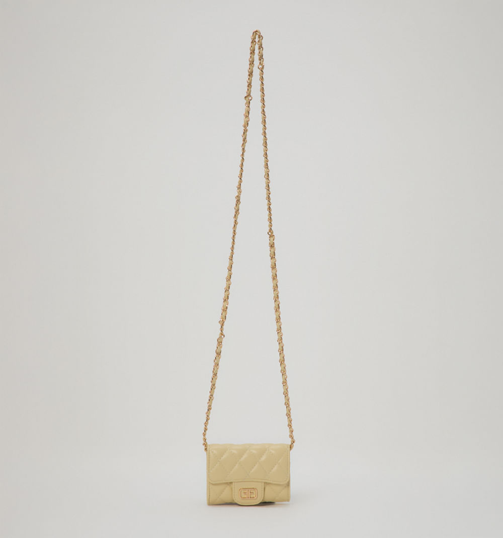 Billetera acolchada con cadena