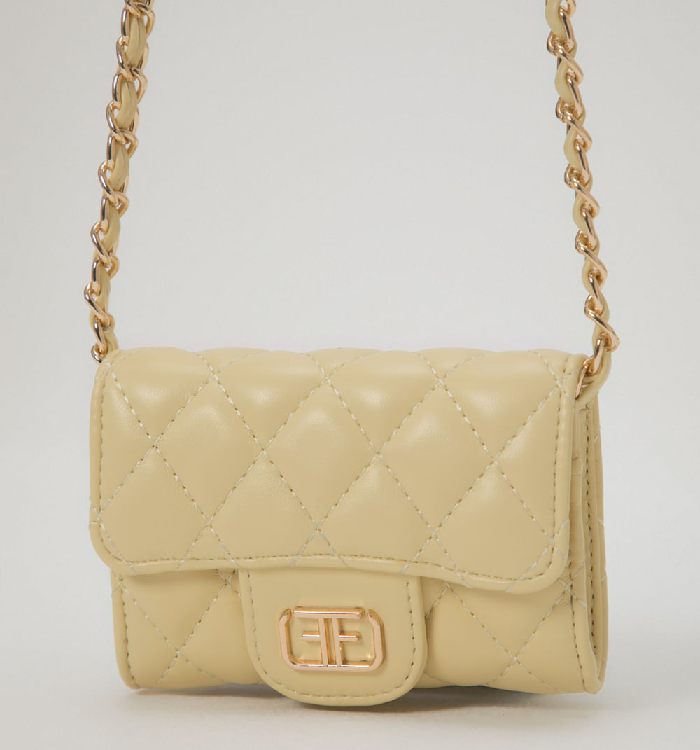 Billetera acolchada con cadena