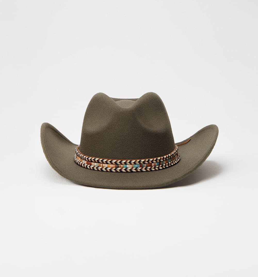 Sombrero vaquero banda tejida