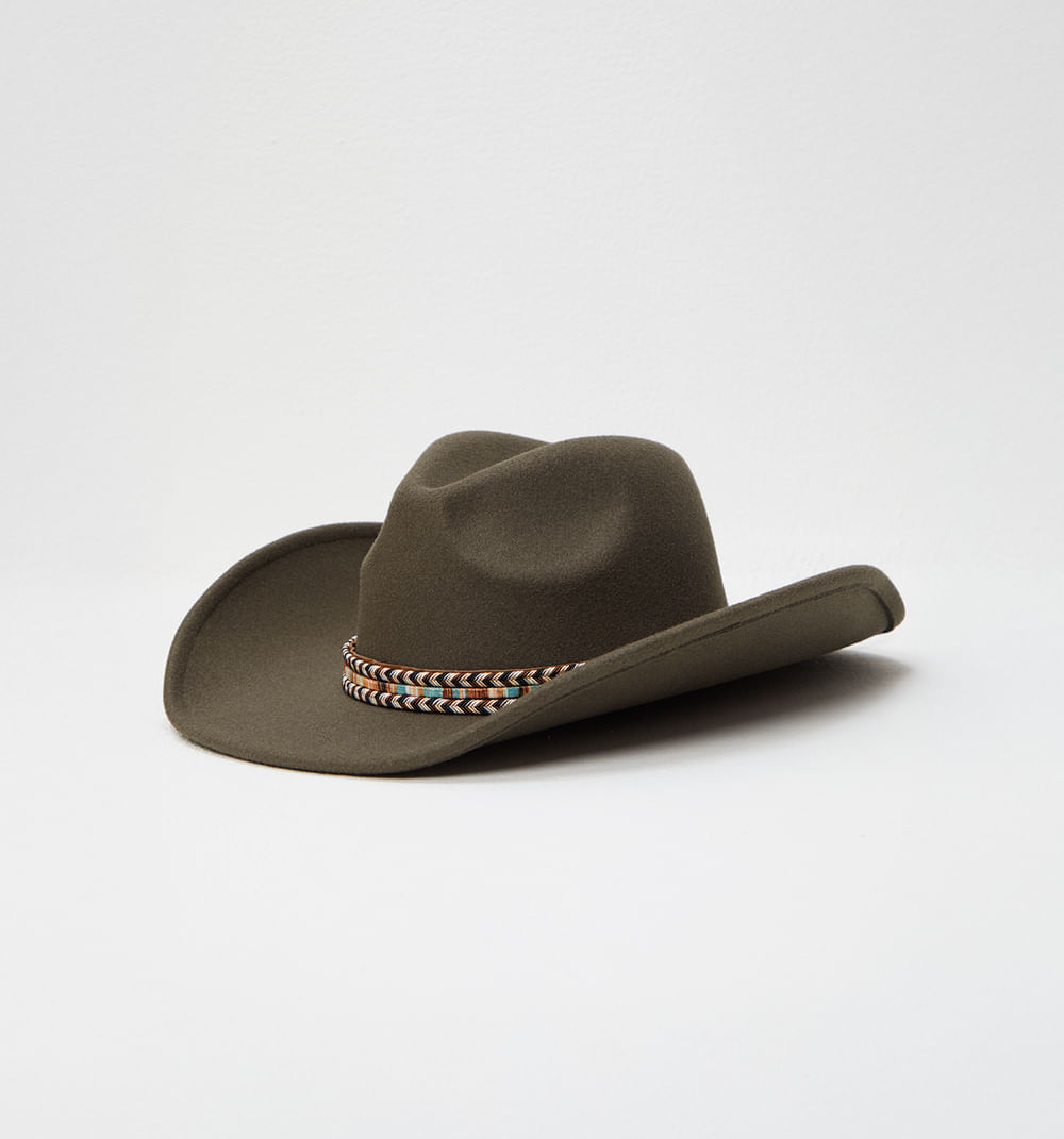Sombrero vaquero banda tejida