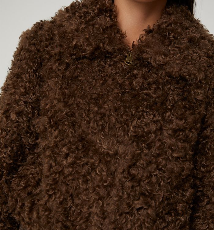 Chaqueta tipo borrego manga larga