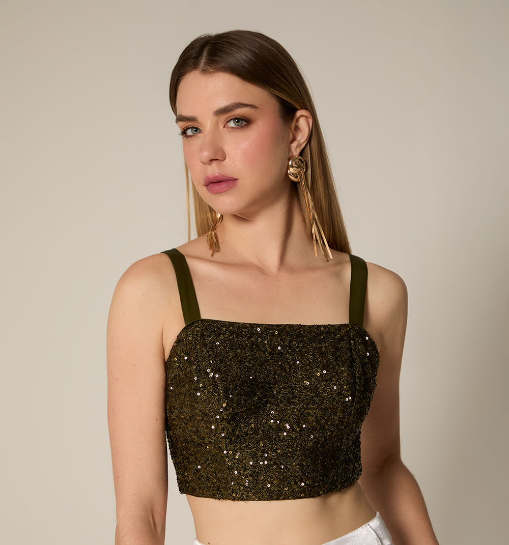 Blusa tiras lentejuela