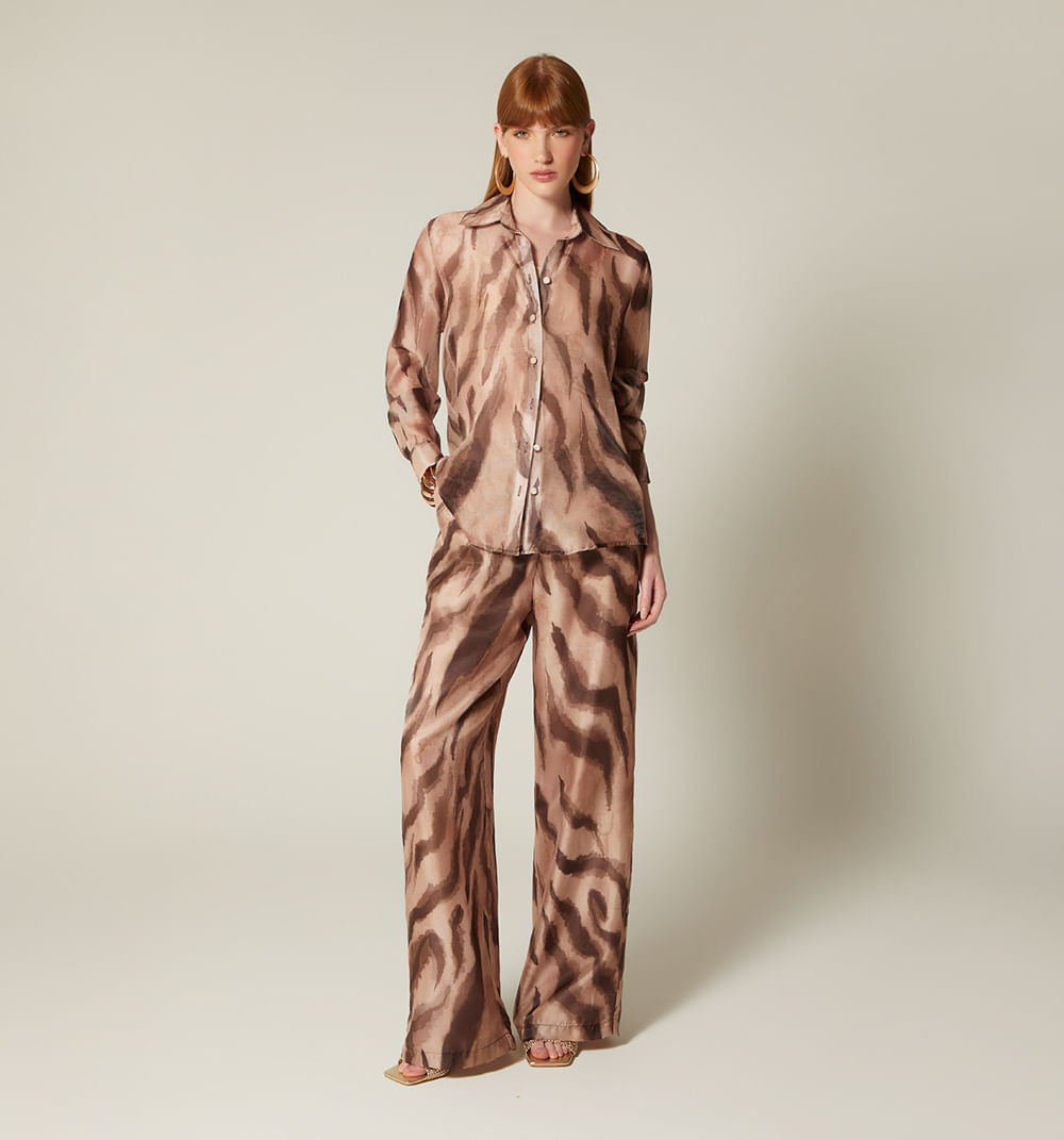 Blusa camisera manga larga