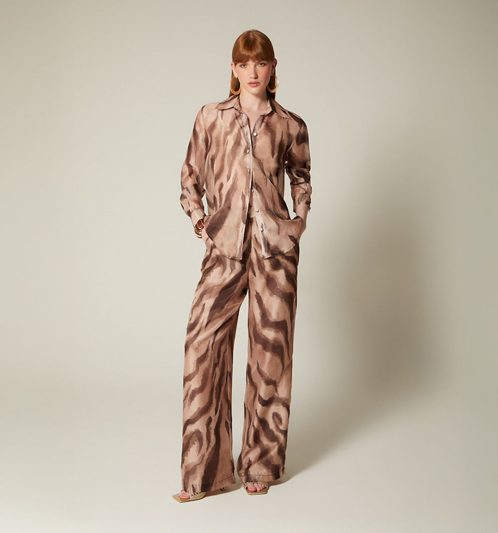 Pantalon palazzo tiro alto