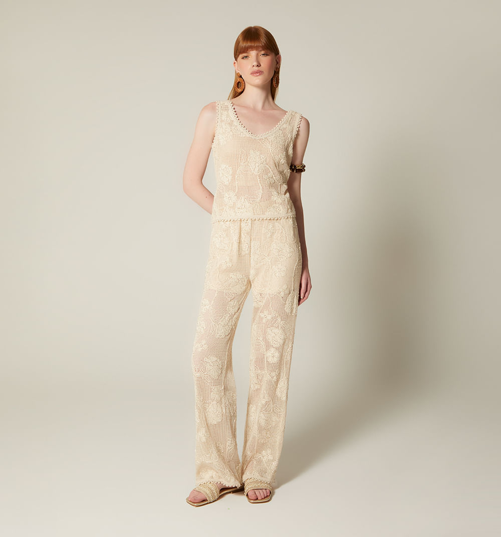 Pantalon con canutillos