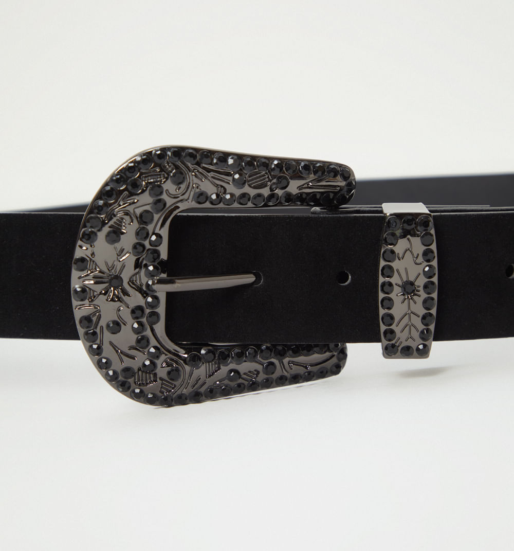 Correa suede hebilla cristales