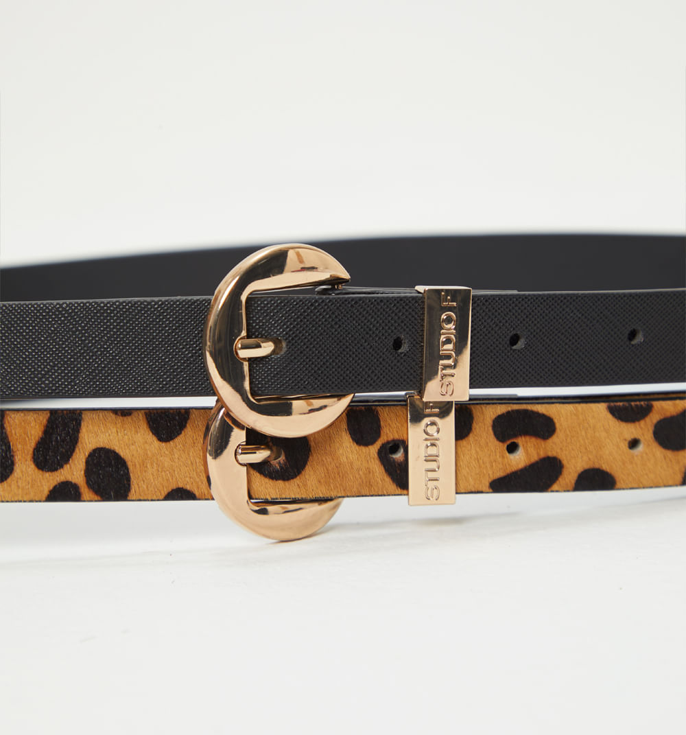 Correa hebilla redonda set x2