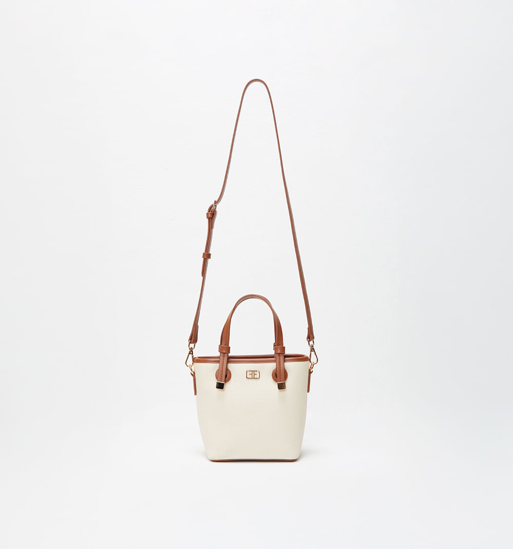 Bolso de mano con logo bordado