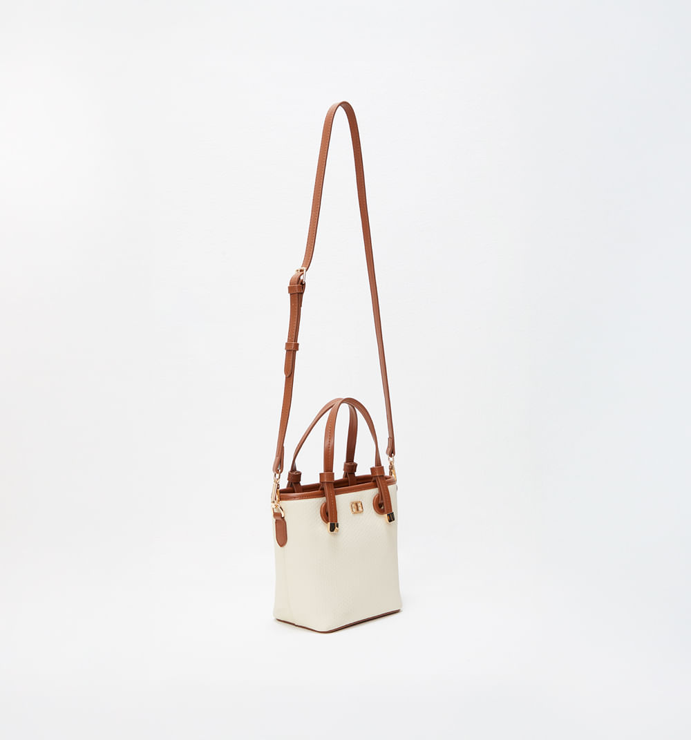 Bolso de mano con logo bordado