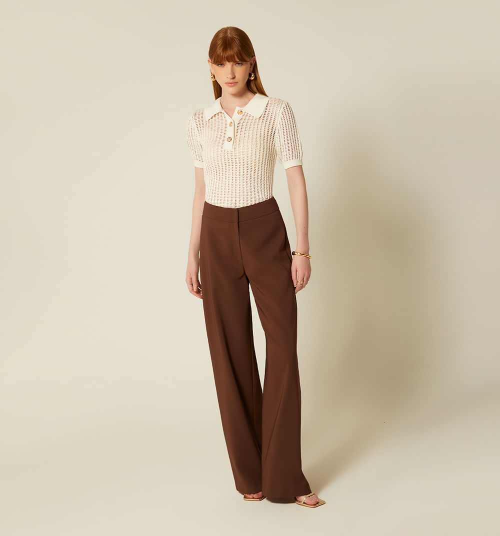 Blusa tipo polo en malla