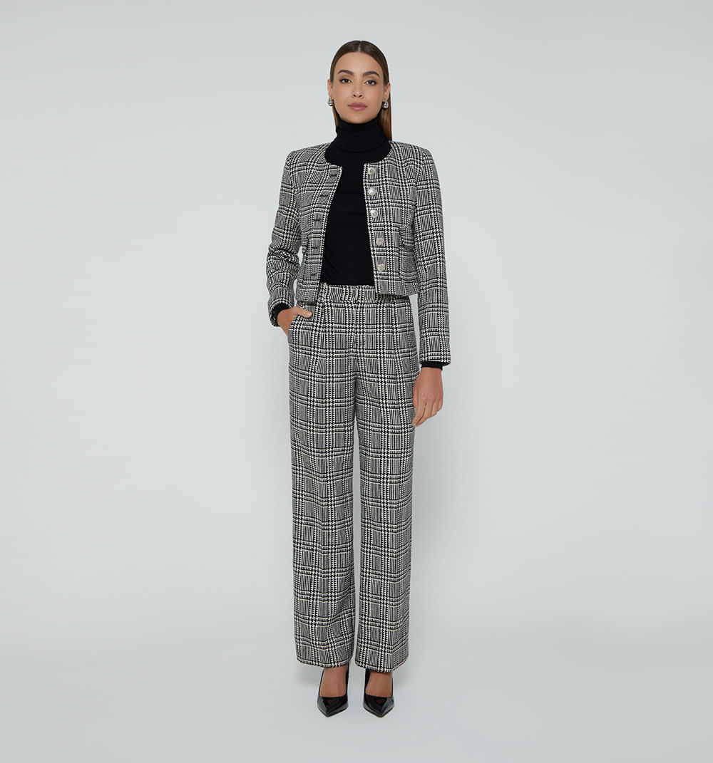 Chaqueta cuello mao bolsillos frontales