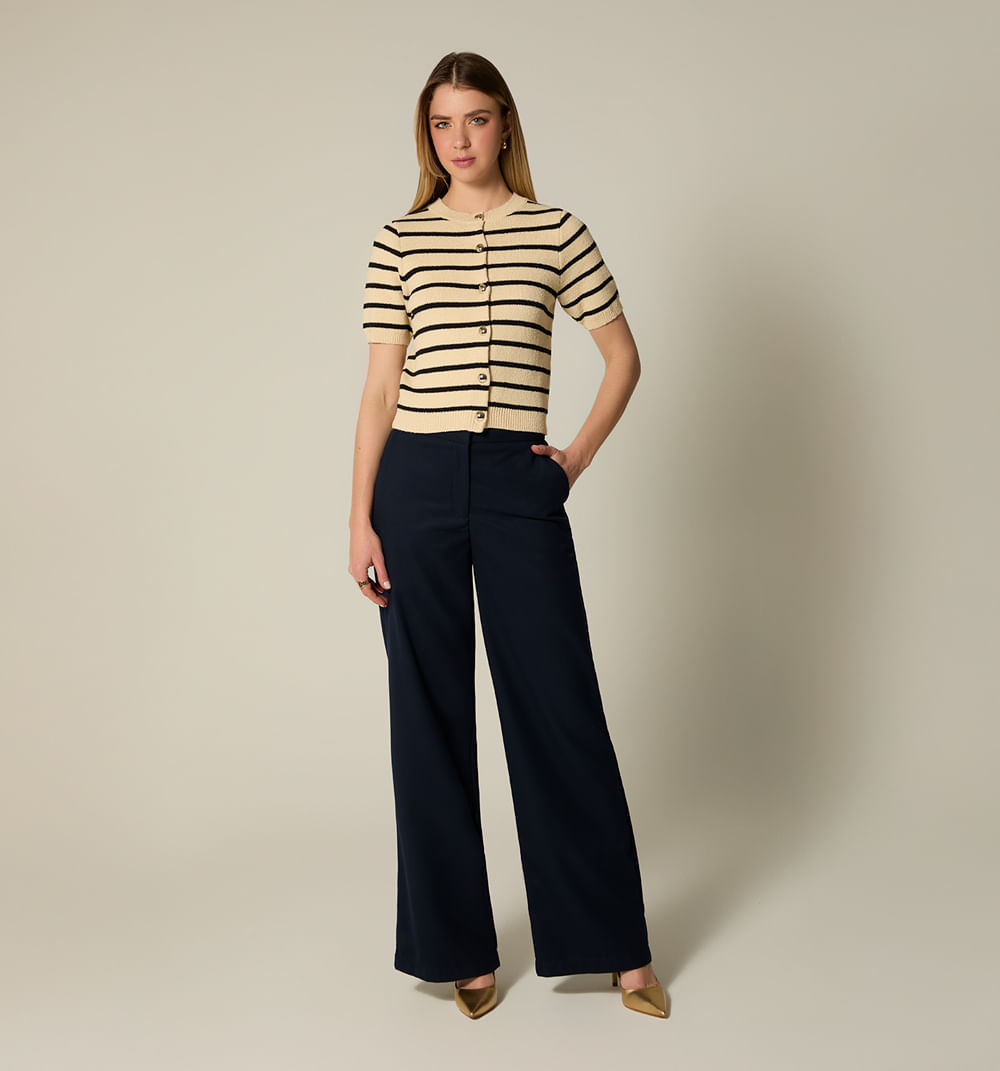 Pantalon palazo tiro alto