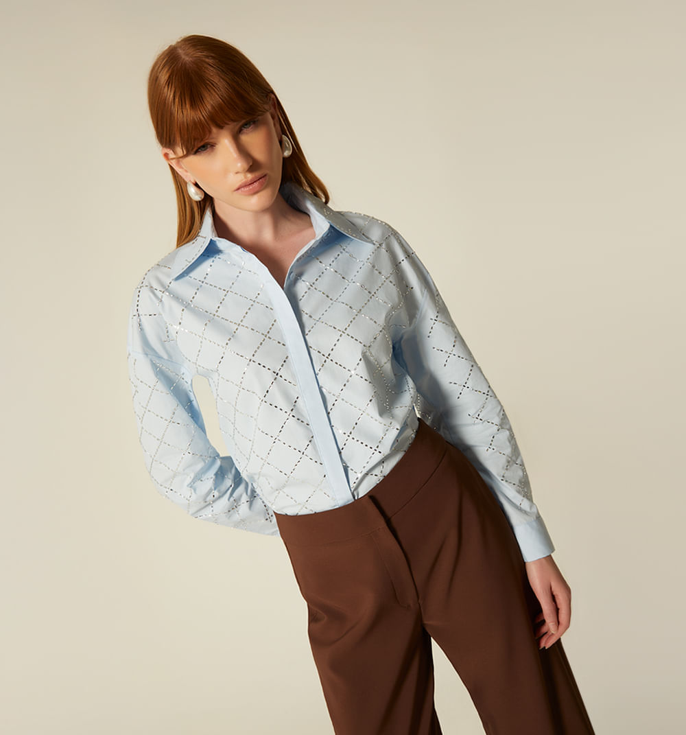 Camisera con detalles brillo