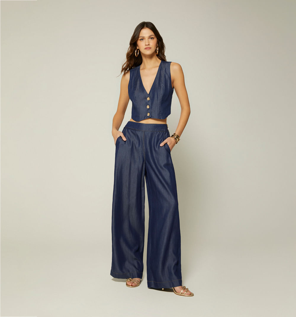 Jean palazo tiro alto con cierre