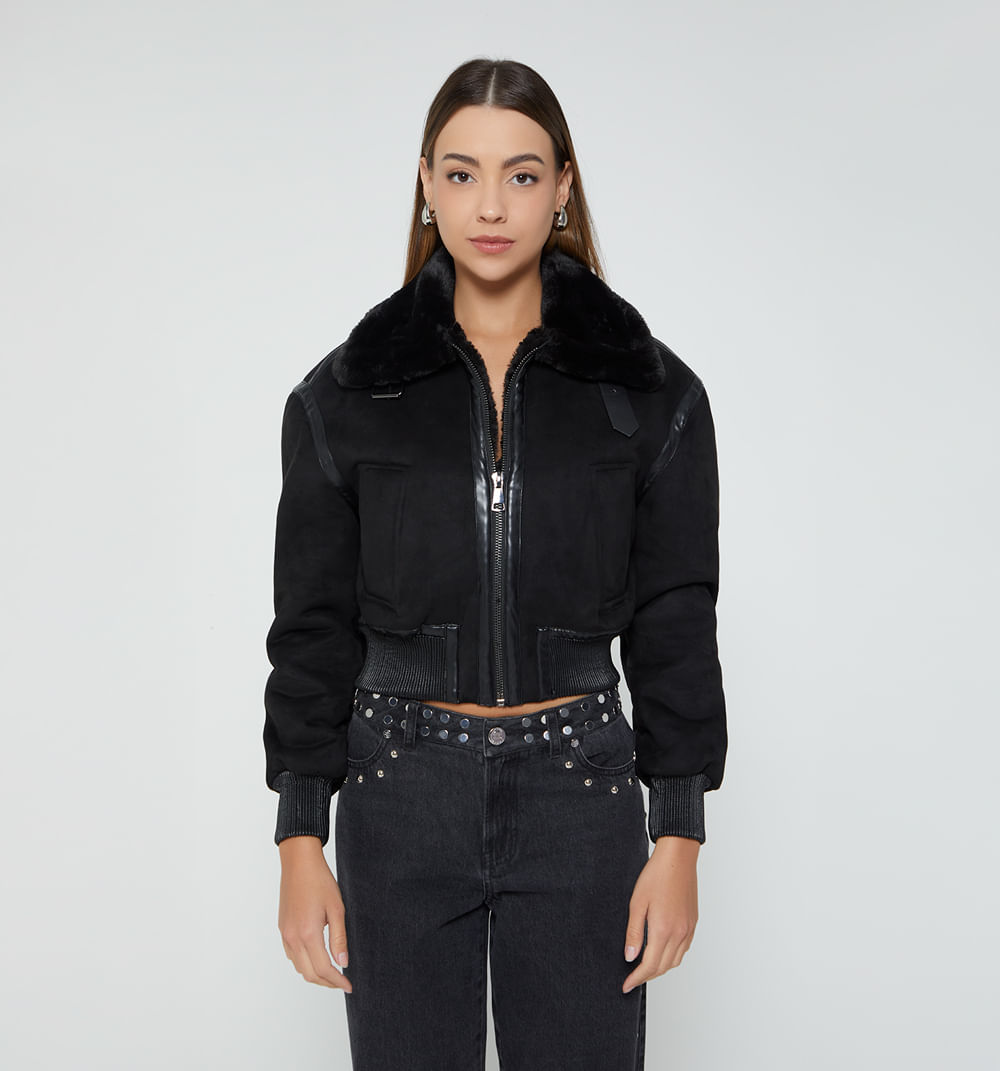 Chaqueta bomber con pelo interno