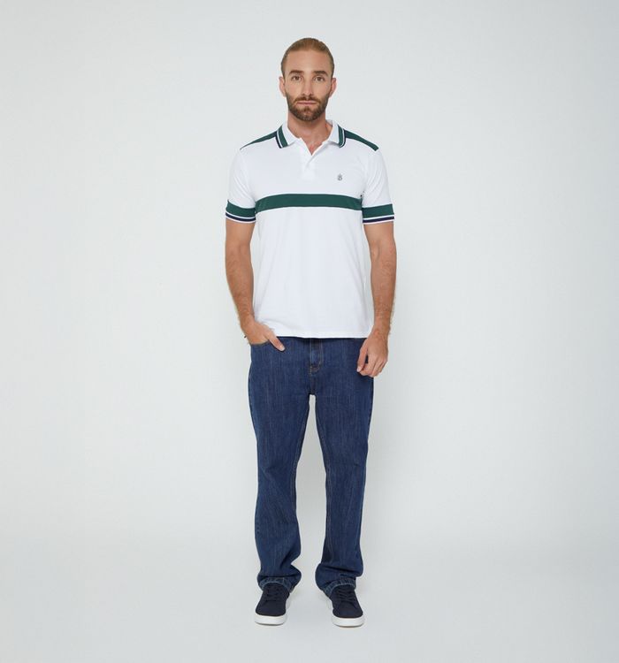 Polo para hombre con raya