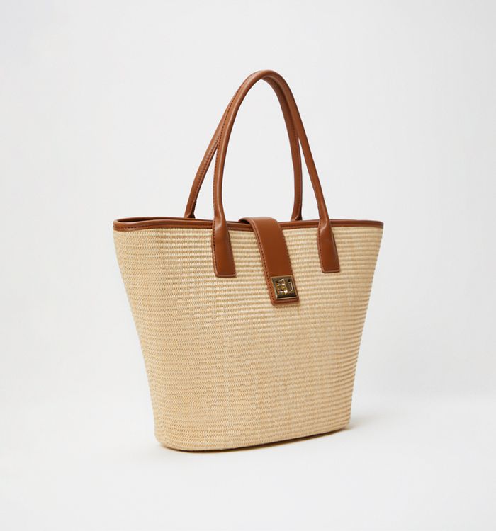 Bolso de hombro combinación materiales