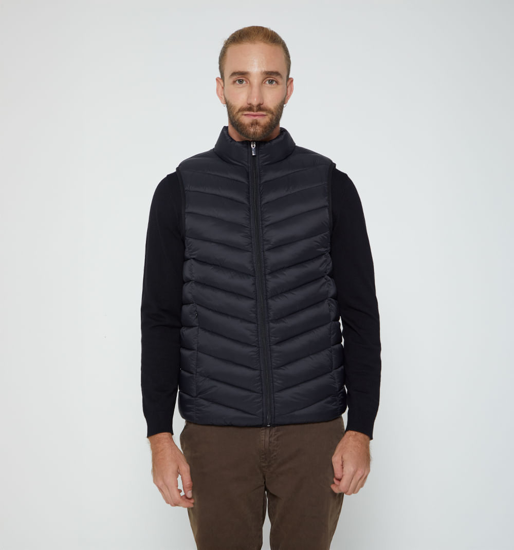 Chaleco acolchado con cierre oculto