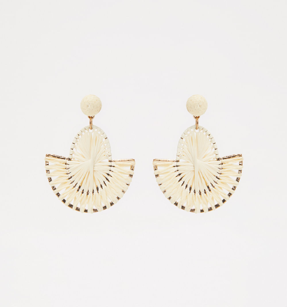 Aretes organicos tejidos