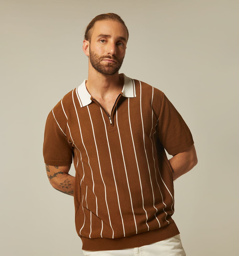 Polo tejida para hombre