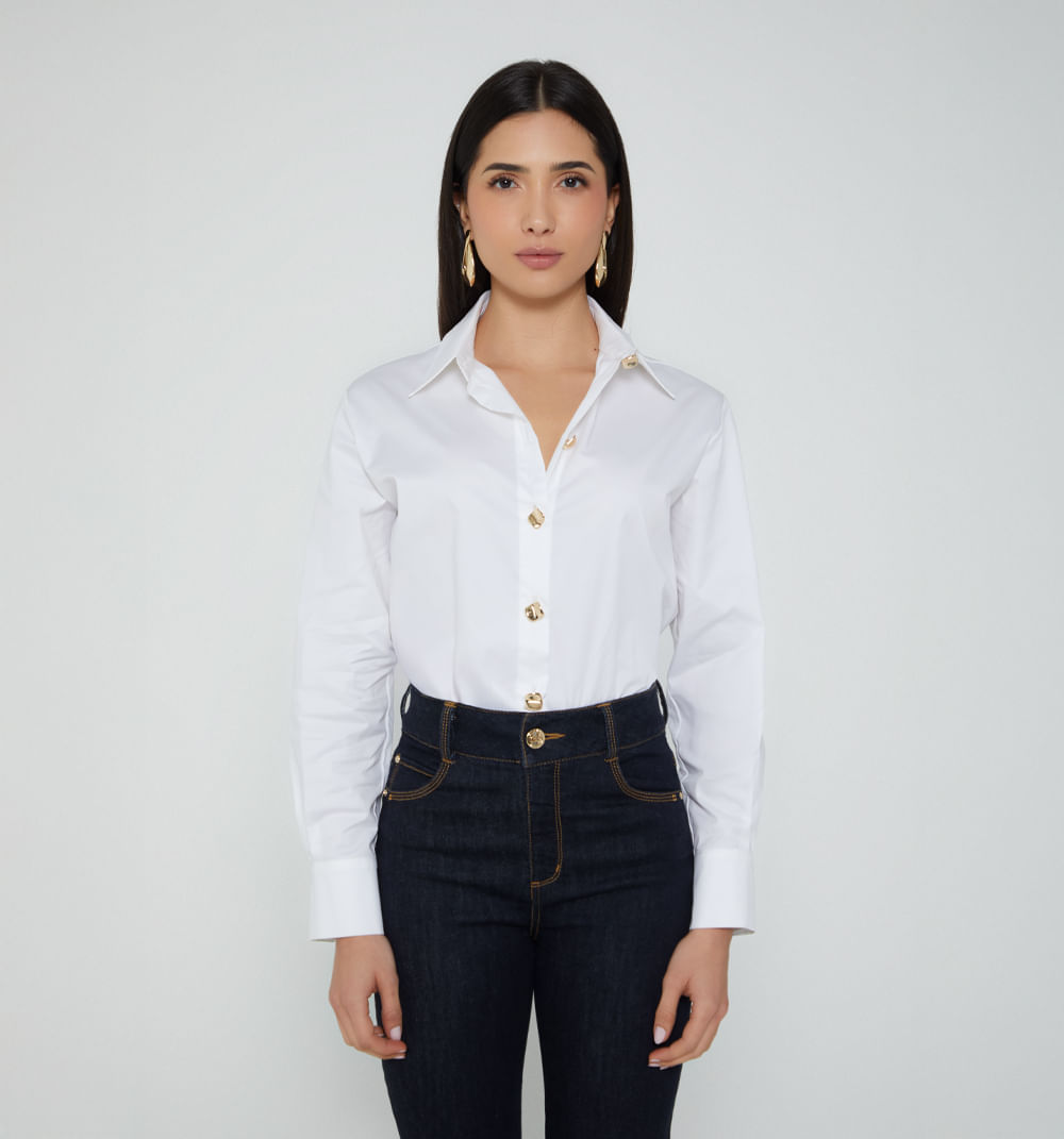 Bluson manga larga botones de lujo