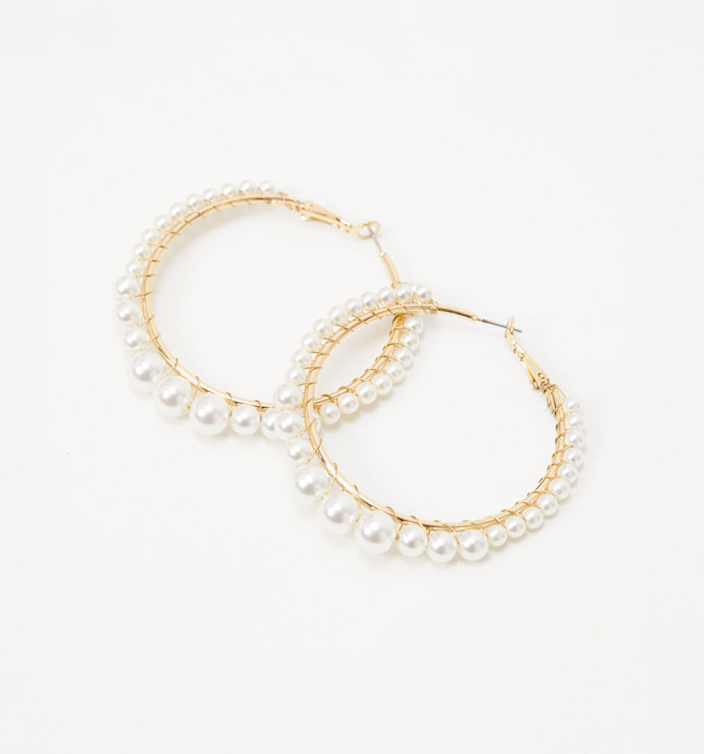 Aretes candonga maxi perlas