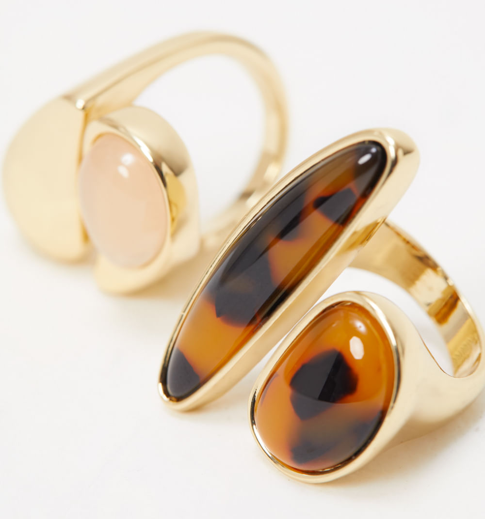 Anillos resina set x2