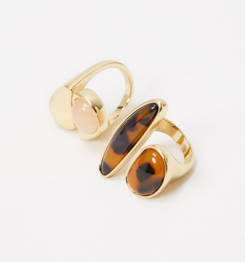 Anillos resina set x2