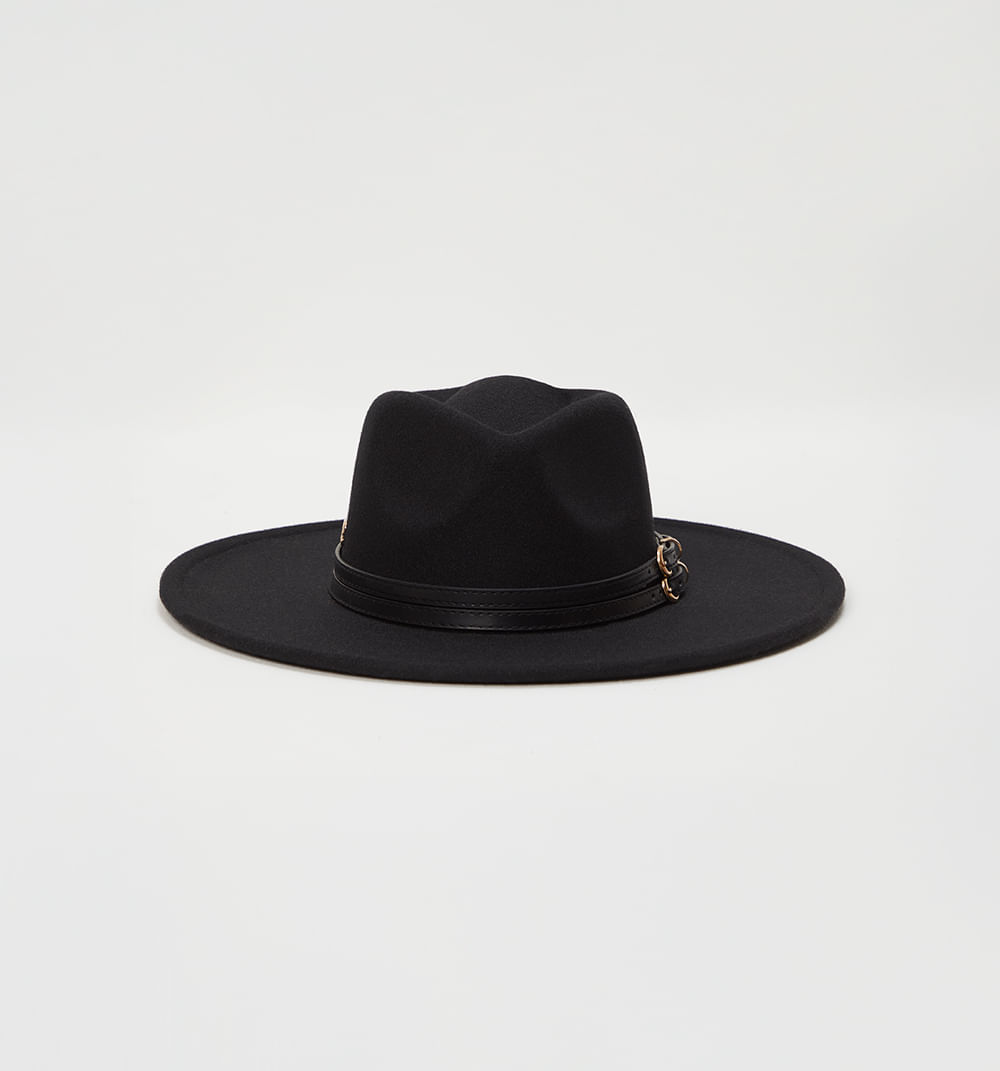 Sombrero ala ancha banda correas