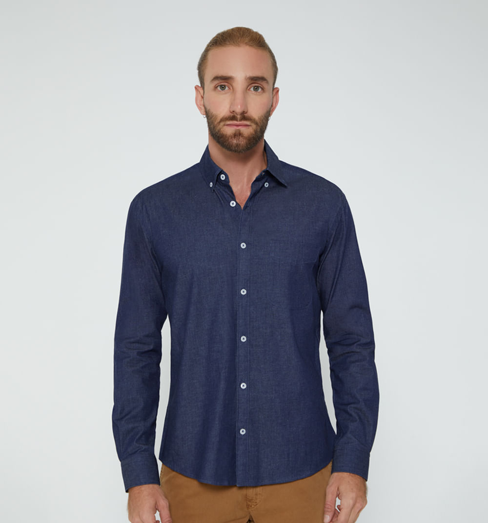 Camisa de tencel manga larga