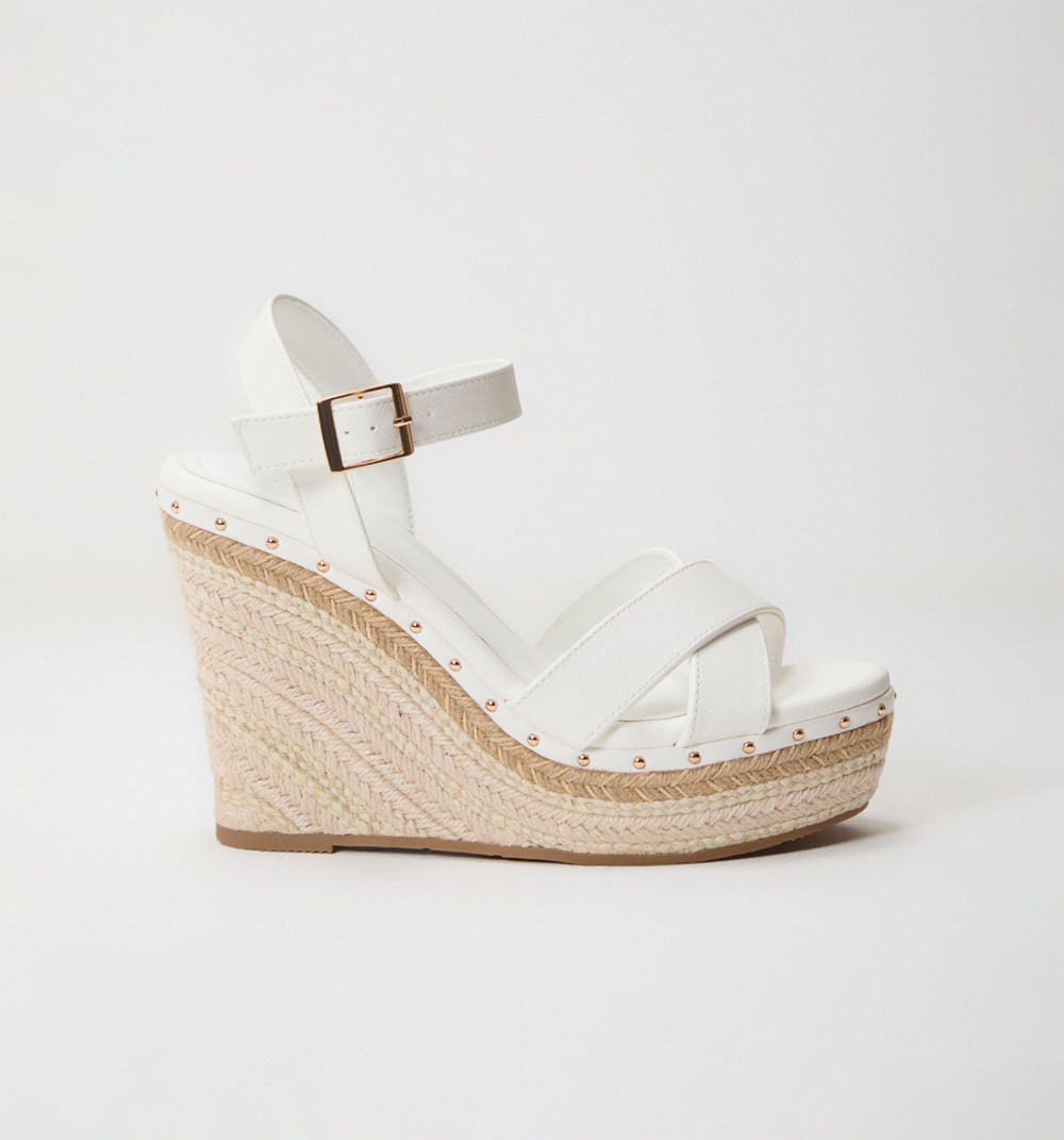 Sandalia plataforma capellada cruzada