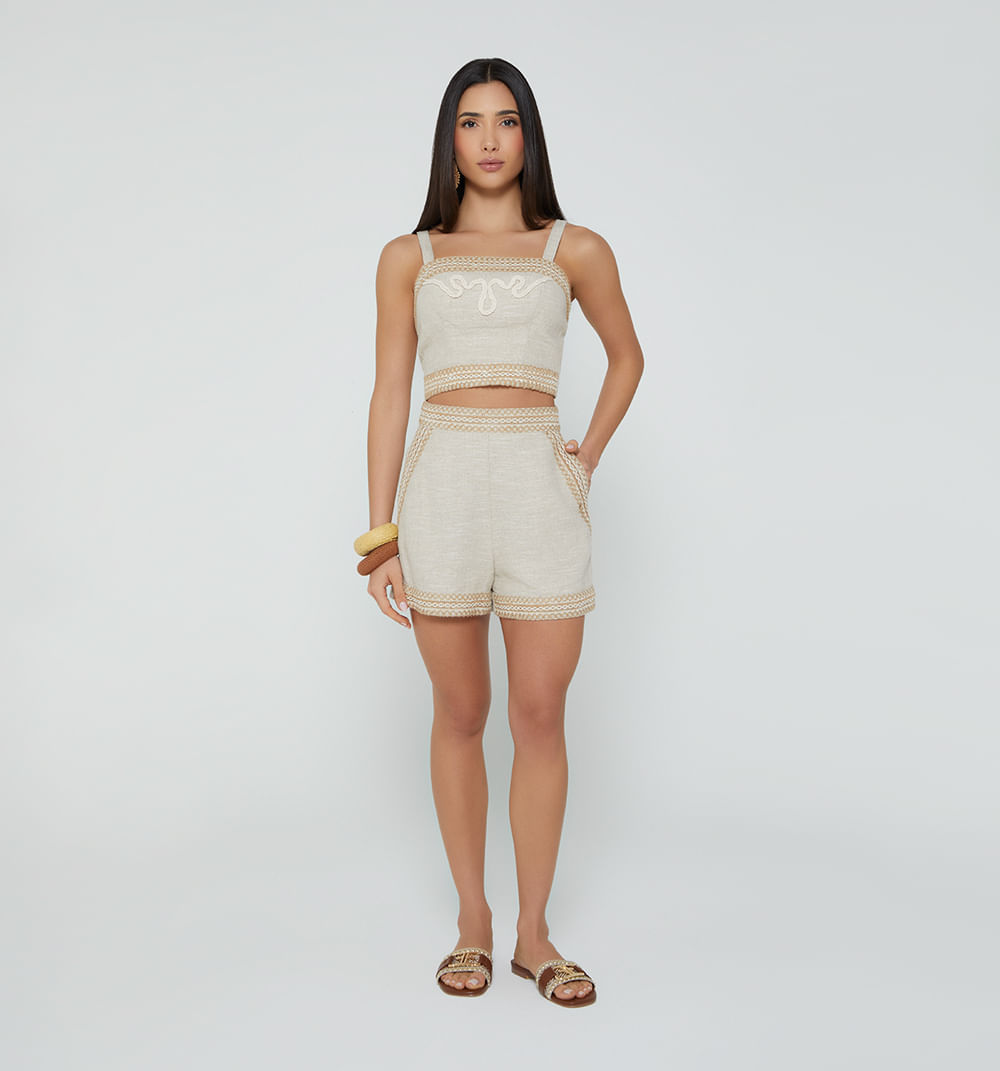 Blusa tiras con pasamaneria