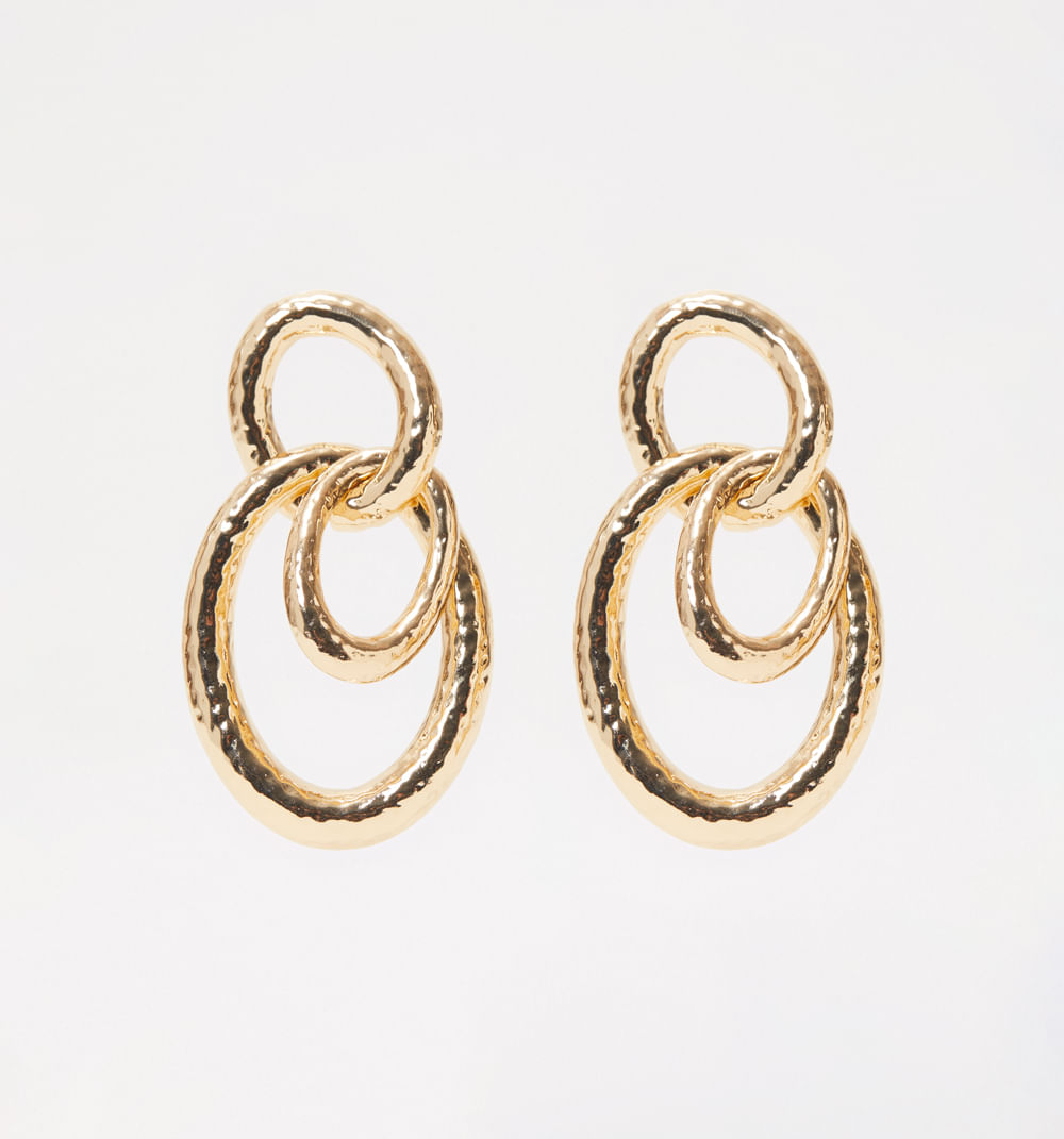 Aretes elipse martillada