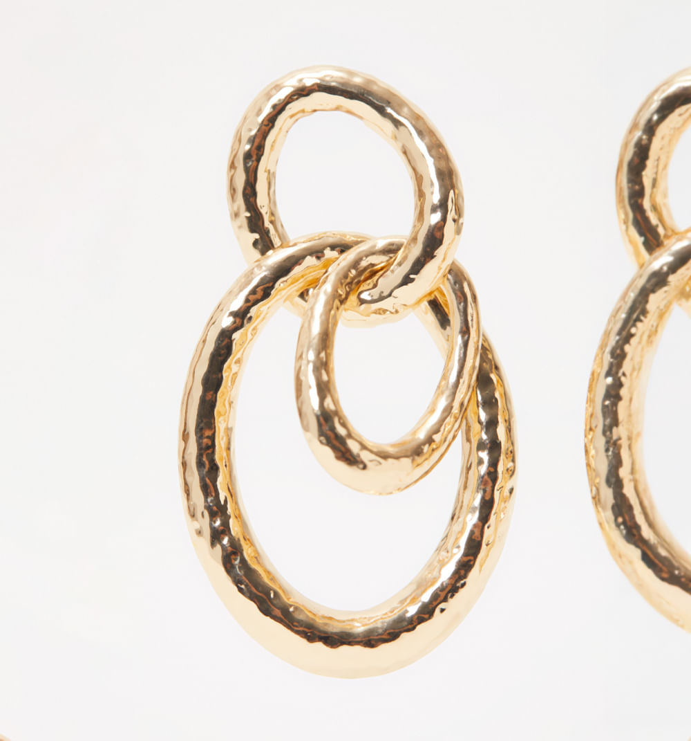 Aretes elipse martillada