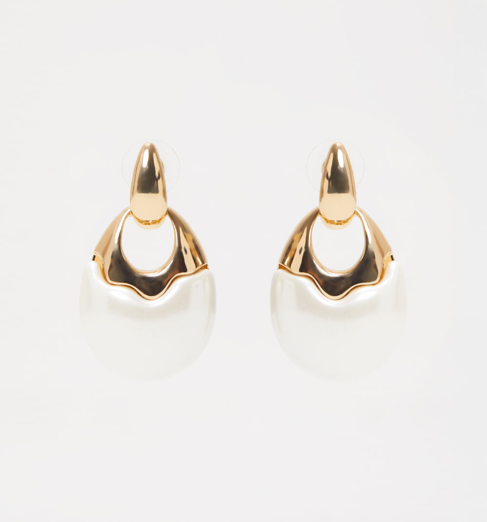 Aretes lagrima perlada