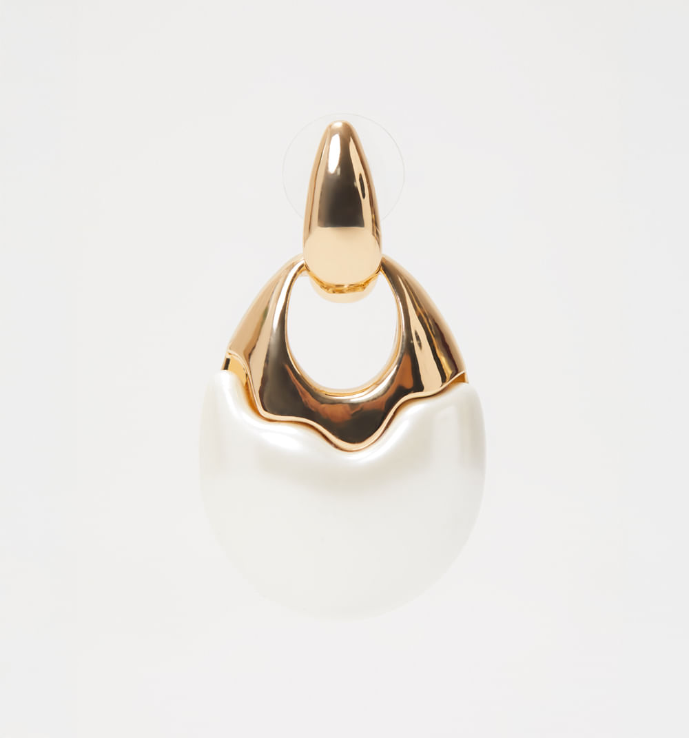 Aretes lagrima perlada