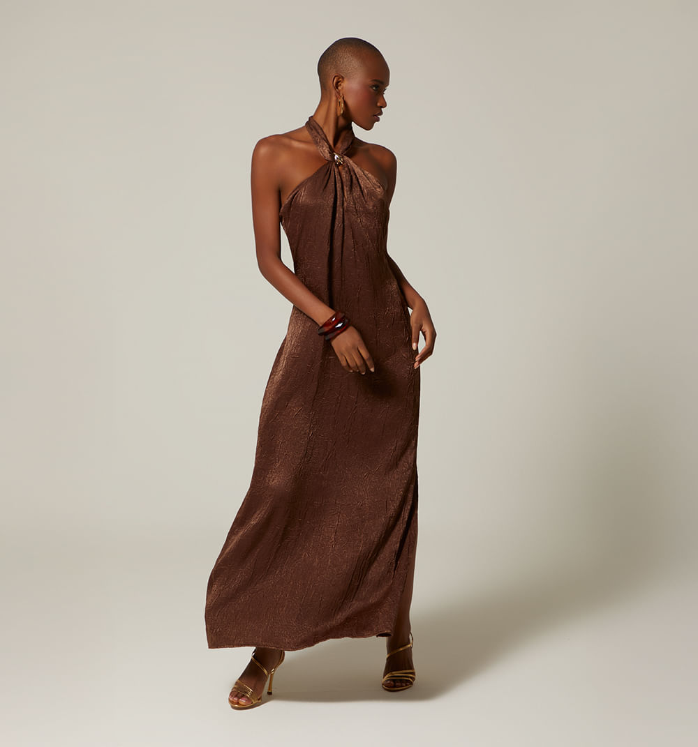 Vestido largo halter