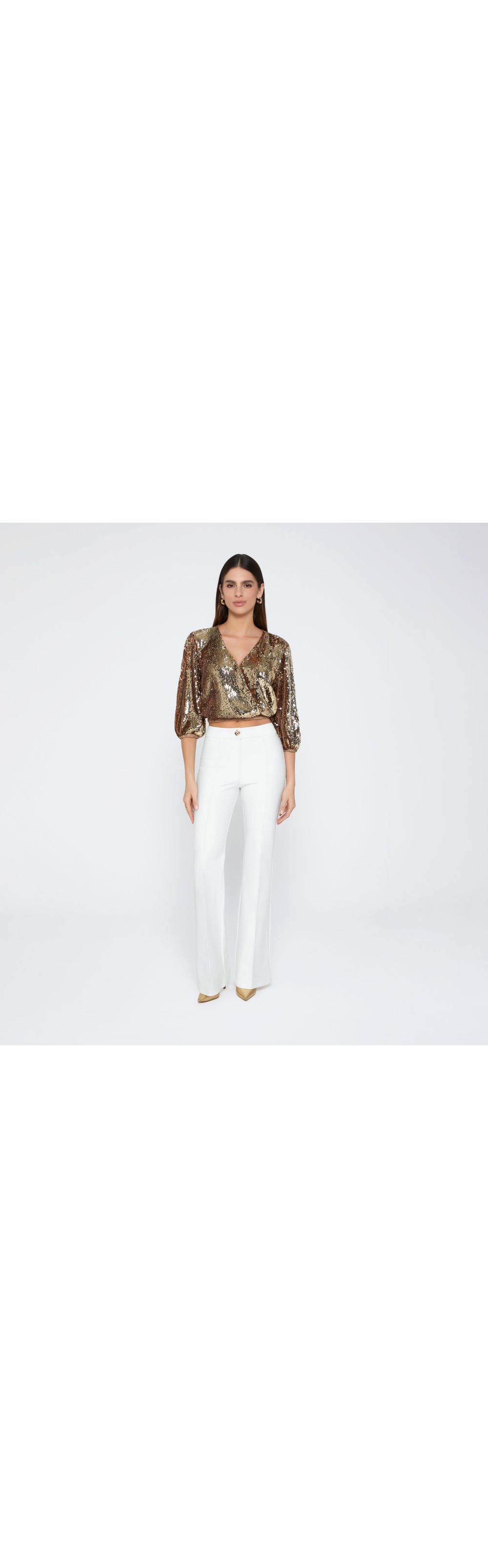 Leggins tiro alto semi campana