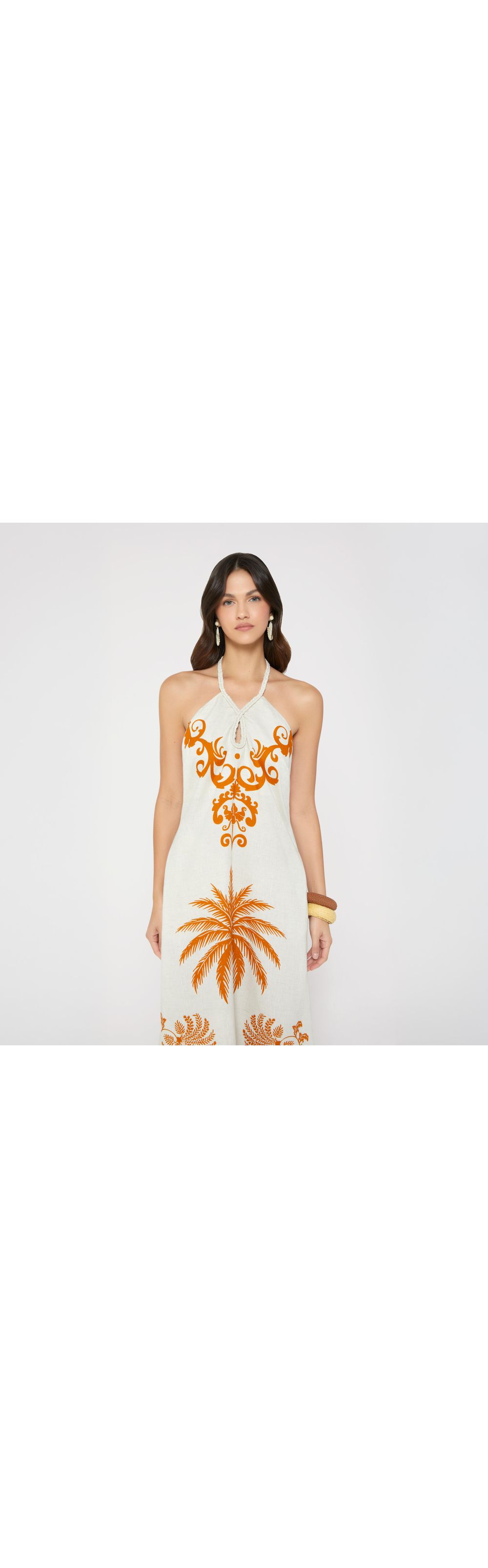 Vestido largo con amarre