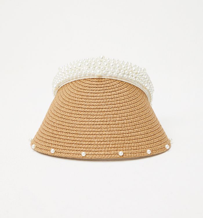 Sombrero visera perlas