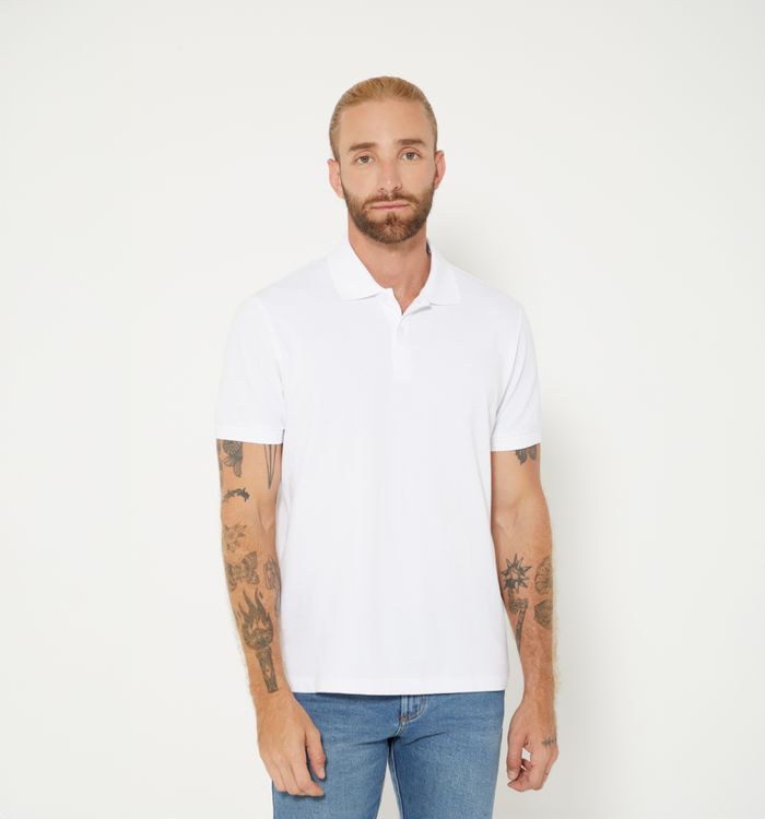 Polo básico para hombre slim fit