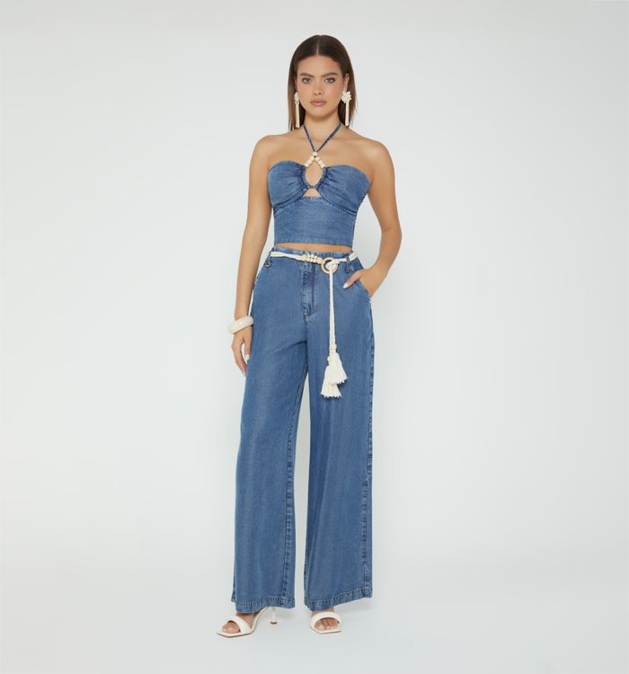 Blusa de tiras con insumo
