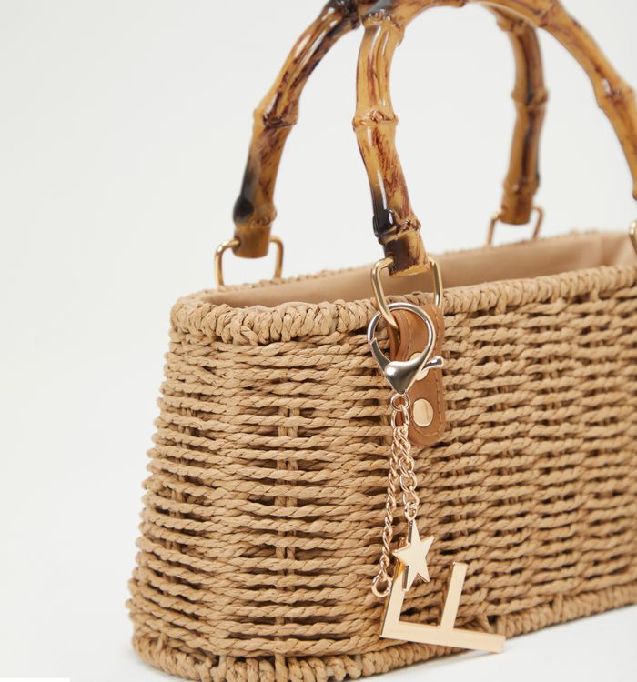 Bolso costero con asas en bambú