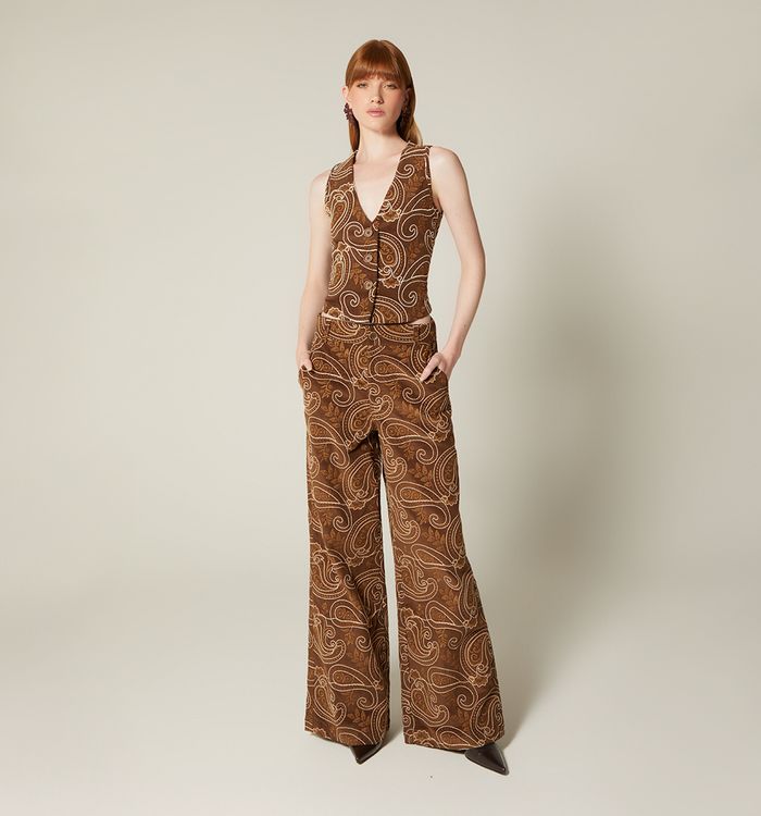 Chaleco en jacquard corduroy