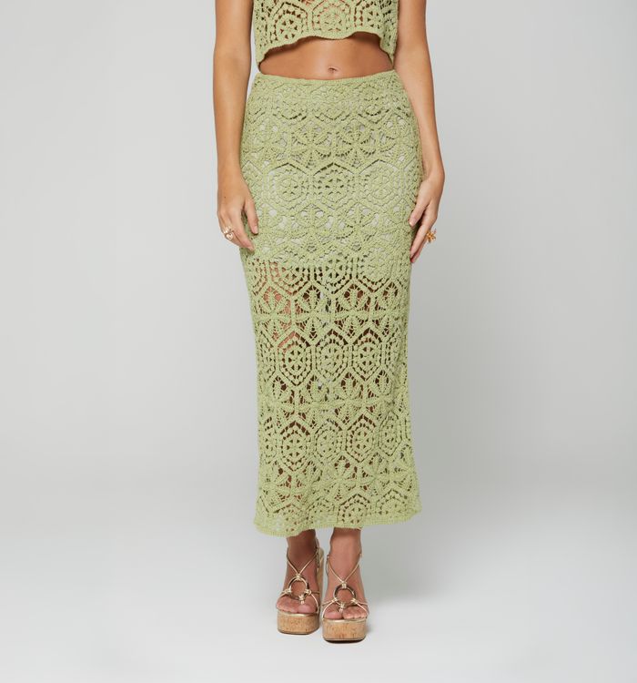 Falda larga en crochet