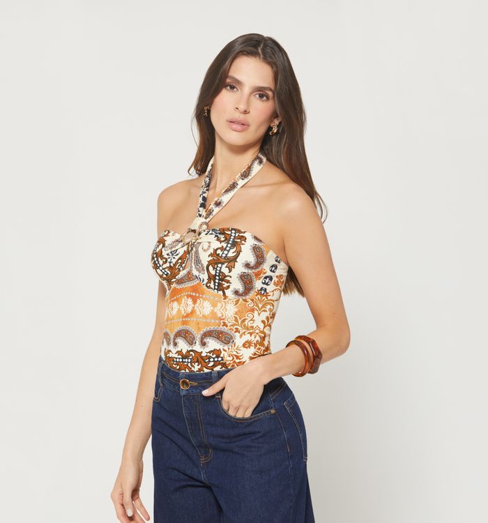 Body halter con herraje