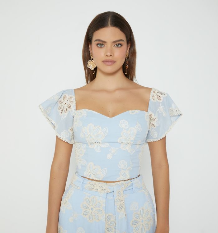Blusa strapless con boleros
